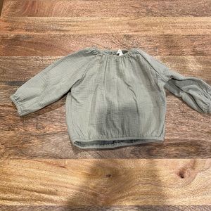 Quincy Mae sage muslin top